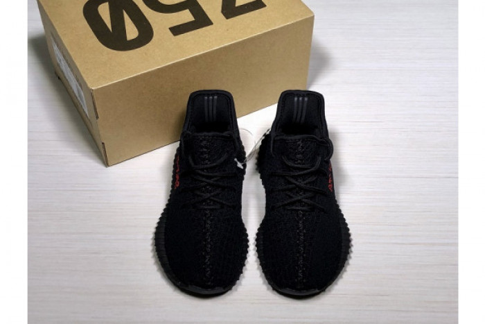ad*s kids Y**zy boost 350 v2 black red (infant) kid-bb6372