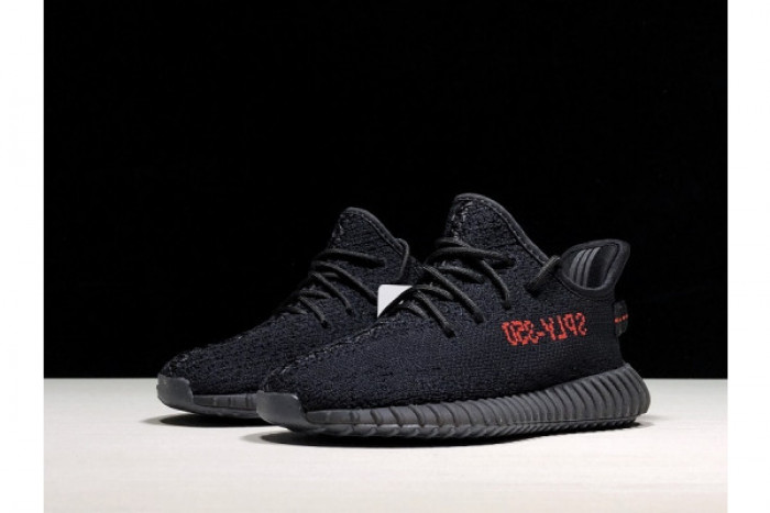 ad*s kids Y**zy boost 350 v2 black red (infant) kid-bb6372